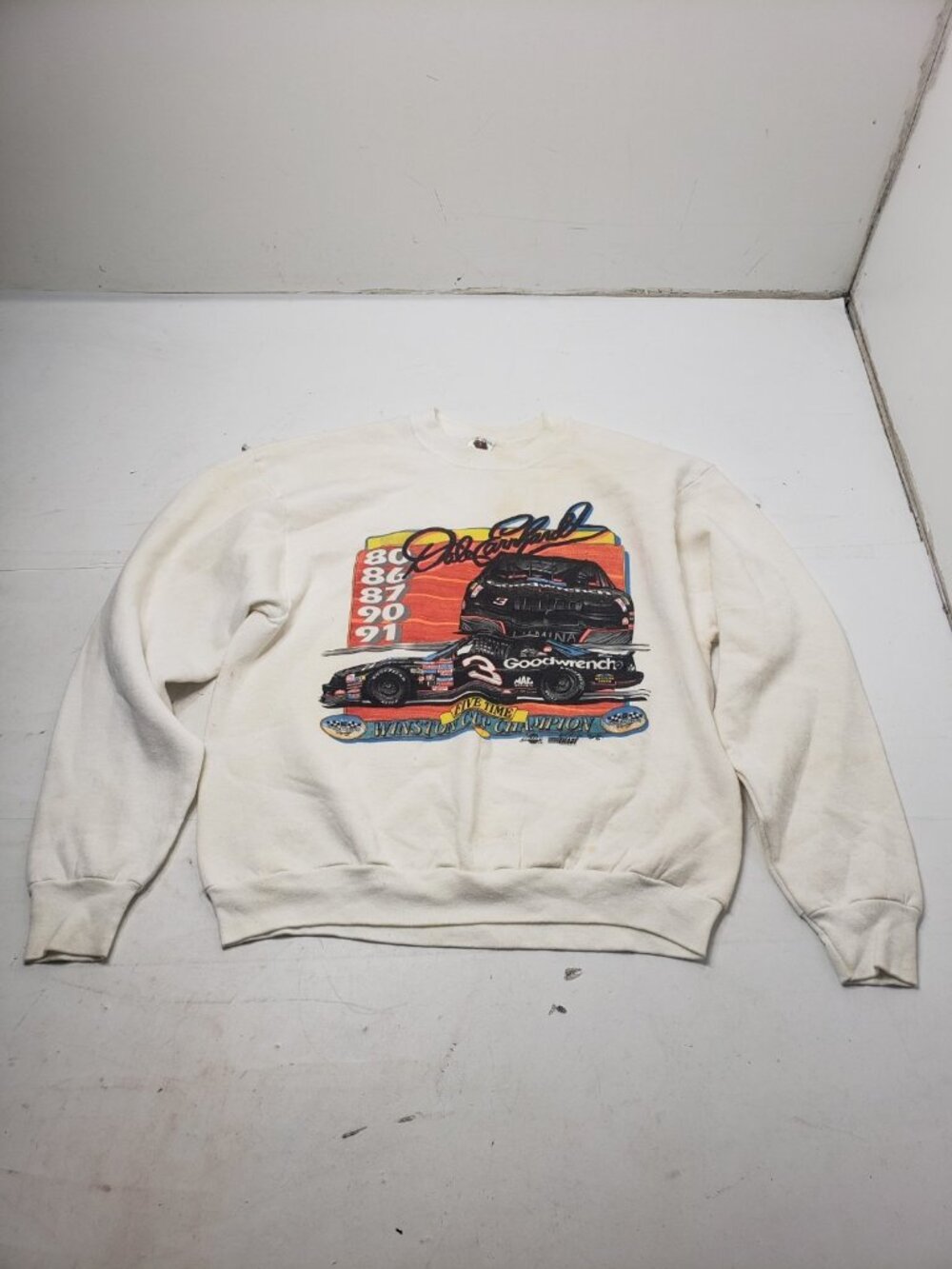 Vintage 1993 Dale Earnhardt 5 Time Winston Cup Champion Sweatshirt XL USA Made